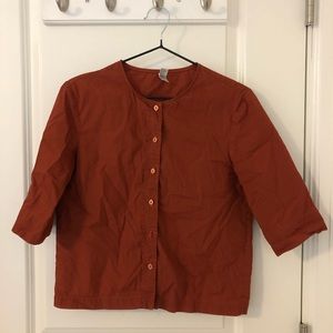 American apparel cropped blouse
